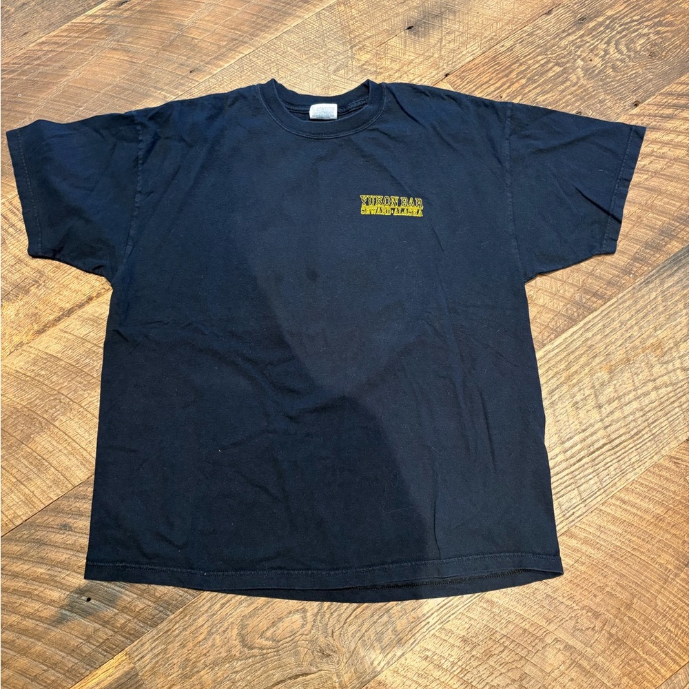 Vintage Yukon Bar Seward Alaska Graphic Tee XL Black Western